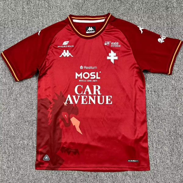 2025/26 Metz Home Red Fans Soccer Jersey 梅斯