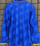 1994 Colombia Away Blue Retro Long Sleeve Soccer Jersey