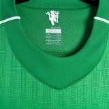 2007/08 M Utd Green GK Retro Long Sleeve Soccer Jersey