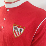 1991/92 Sevilla FC Away Red Retro Soccer Jersey