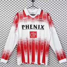 1991/1992 AS Cannes Home Retro Long Sleeve Soccer Jersey 戛纳