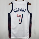2024 Team USA DURANT #7 White NBA Jersey