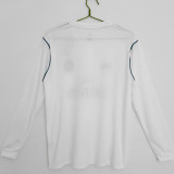 2017/18 RM Home White Retro Long Sleeve Soccer Jersey