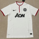 2013/14 M Utd Away White Retro Soccer Jersey