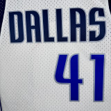 2010/11 Mavericks  NOWITZKI #41 White Retro NBA Jersey