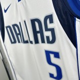 Mavericks RUSSELL #5 White NBA Jersey