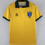 1988 Brazil Home Yellow Retro Soccer Jersey