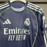 2025/26 RM Away Player Version Long Sleeve Soccer Jersey