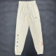 2025 Nk~ White Pure Cotton Sports Trousers Zipper style