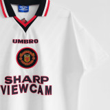 1996/97 M Utd Away White Retro Soccer Jersey