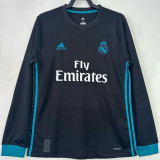 2017/18 RM Away Black Retro Long Sleeve Soccer Jersey
