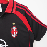 2000/2001 AC Milan Away Black Retro Soccer Jersey