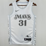 2025 Mavericks THOMPSON #31 White NBA Jerseys