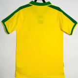 1997 Brazil Home Yellow Retro Soccer Jersey