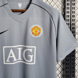 2007/08 M Utd Gray Goalkeeper Retro Soccer Jersey