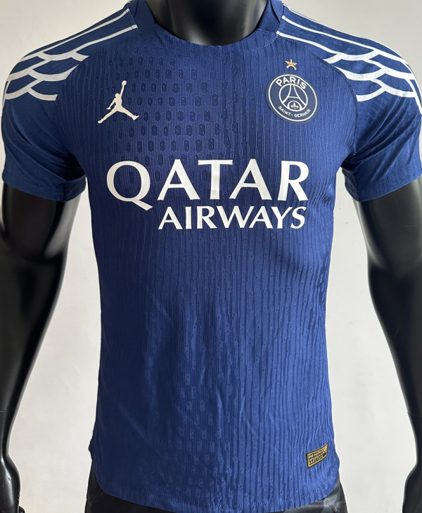 2024/25 PSG 4Th Blue Champion Style Player Version Soccer Jersey 前后带星塔