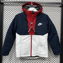 2025 NK Cotton Thickened warm Blue White Outdoor Jacket #P6加棉冲锋衣