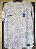 2022/23 France 1:1 Quality Away White Fans Soccer Jersey