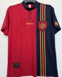 1996 Spain Home Red Retro Soccer Jersey