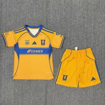 2025/26 Tigres Home Yellow Kids Soccer Jersey