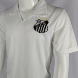 1970 Santos Home White Retro Soccer Jersey