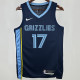 Grizzlies KAWAMURA #17 Dark Blue NBA Jerseys Hot Pressed