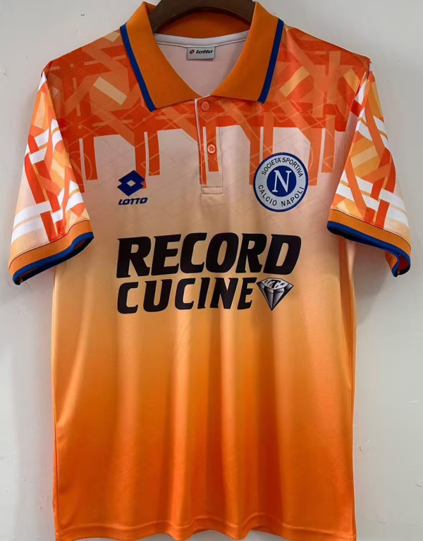 1994 Napoli Away Orange Retro Soccer Jersey