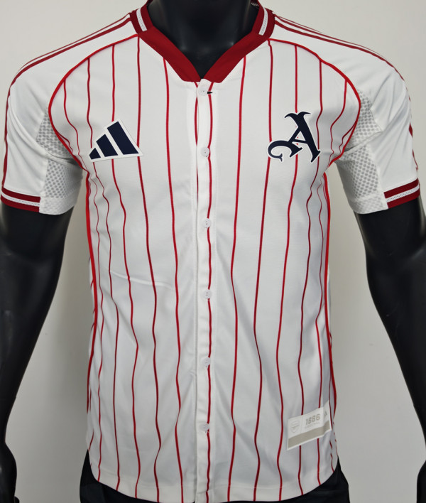 2025/26 ARS White Baseball Player Version T-Shirt  硅胶版