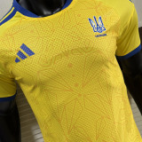 2026/27 Ukraine Home Yellow Player Version Soccer Jersey