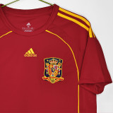 2008 Spain Home Red Retro Soccer Jersey