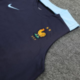 2024/25 France Sapphire Blue Vest Training Jersey(A Set)