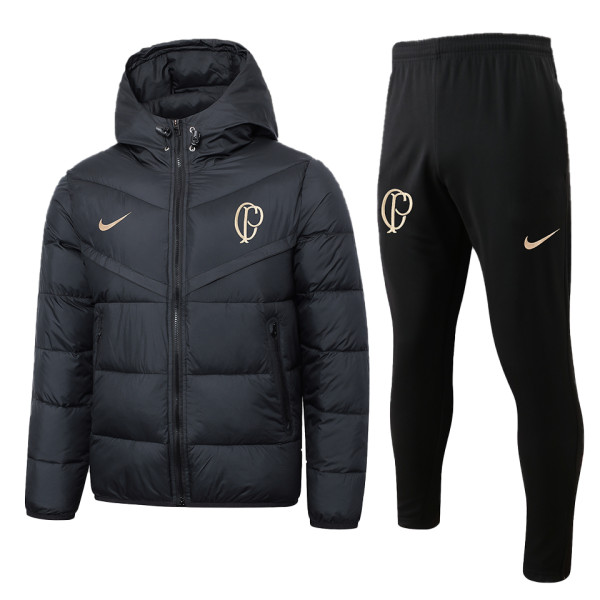 2024 Corinthians Black Cotton Jacket （A Set）