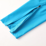 2026/27 Spain Baby Blue Hoody Thickened Fluff Zipper Jacket Tracksuit