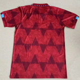 1991 Man City Away Red Retro Soccer Jersey