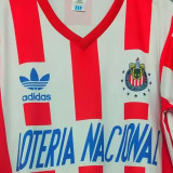 1991/1992 Chivas Home Red Retro Long Sleeve Soccer Jersey