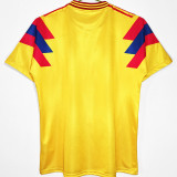 1990 Colombia Home Yellow Retro Soccer Jersey