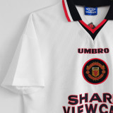 1996/97 M Utd Away White Retro Soccer Jersey