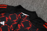 2025 M Utd Black Red Kids Sweater Tracksuit