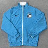 2012/13 Santos White And Blue Retro Reversible Windbreaker 双面