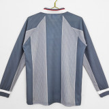 1996 England Away Grey Retro Long Sleeve  Jersey