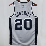 2021 Spurs GINOBILI #20 Grey NBA Jerseys