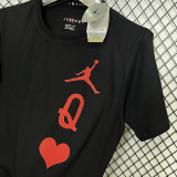 2025 Jordan Black High Quality Casual T-Shirt   T179