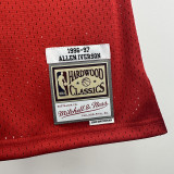 1996/97 76ers IVERSON #3 Red Retro NBA Jerseys 热压