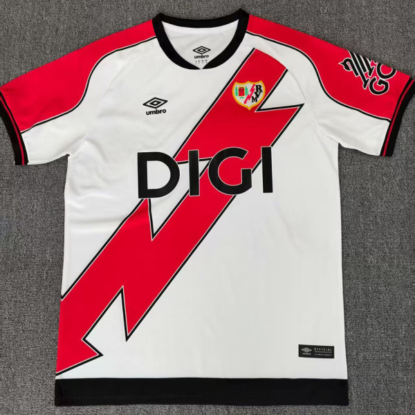 2025/26 Vallecano Home White Fans Soccer Jersey
