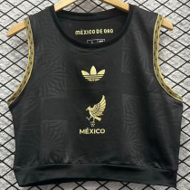 2025 Mexico Black México de Oro Women Yoga Vest Jersey 女