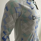 2025/26 In Milan Away White Player Version Long Sleeve Soccer Jersey