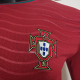 2026/27 Portugal Home Red Player Version Long Sleeve Soccer Jersey