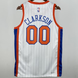 2025 NY Knicks CLARKSON #00 White City Edition NBA Jersey