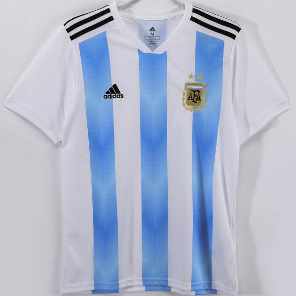 2018 Argentina Home Retro Fans Soccer Jersey