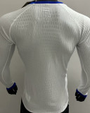 2025/26 England Home White Player Version Long Sleeve Soccer Jersey